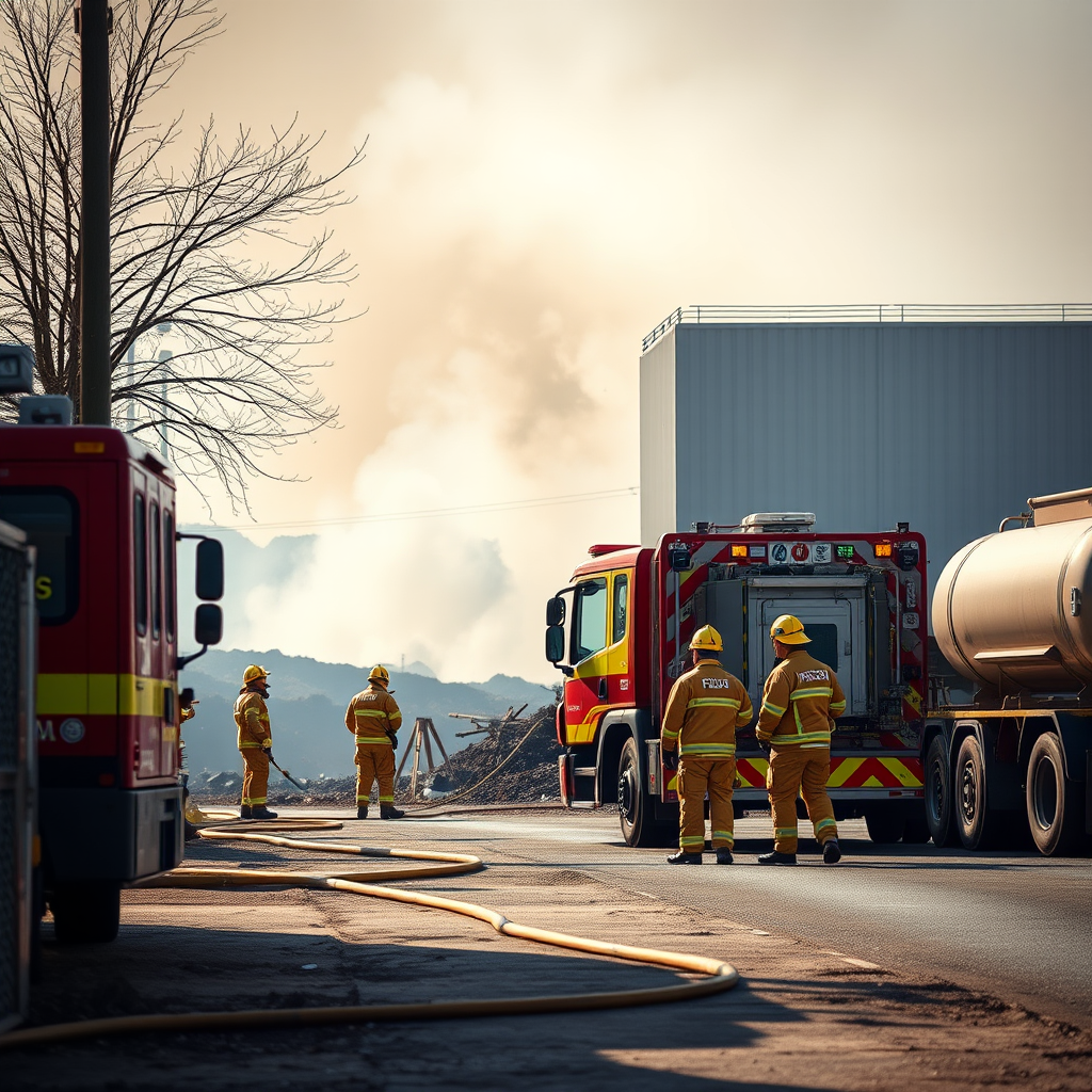 Firefighters Continue Battling Oxfordshire Landfill Blaze